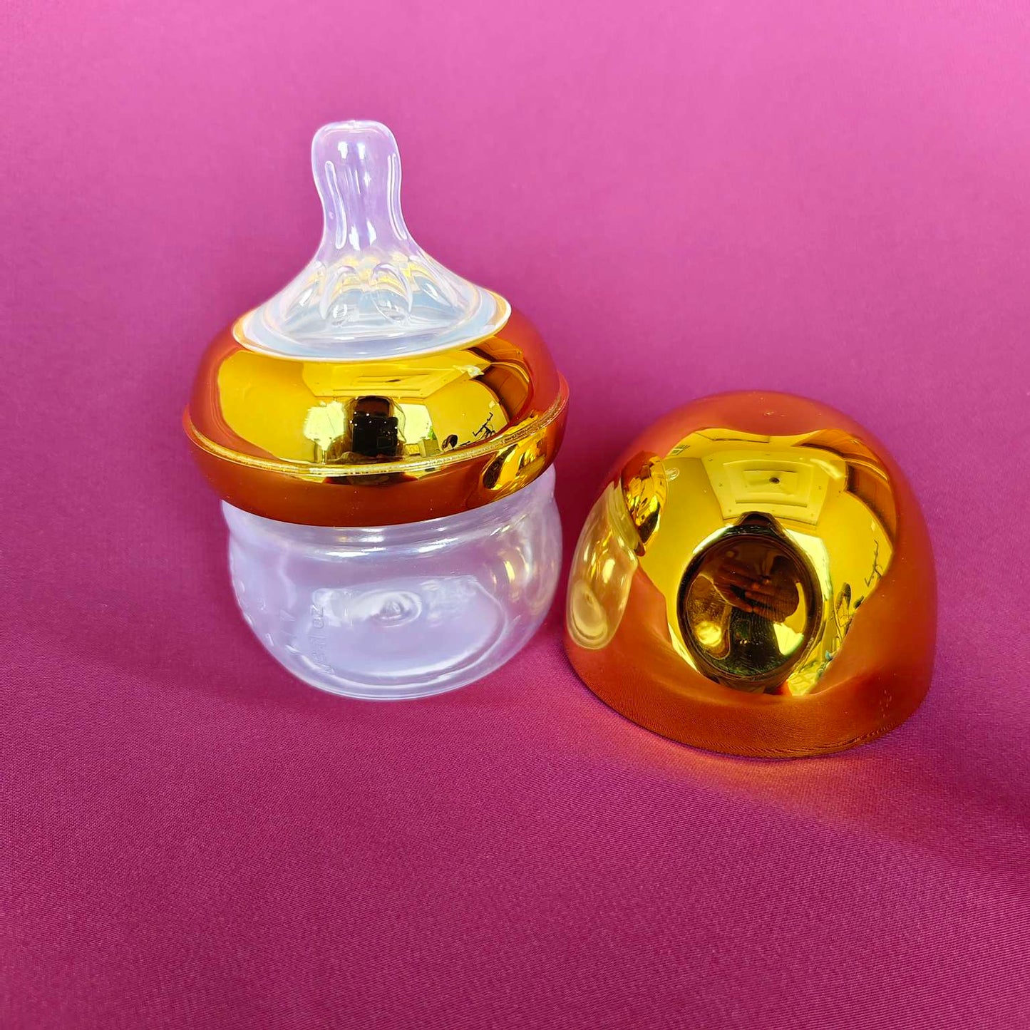 kidsessentials baby feeder wide neck Golden shinny plastic only 60ml PF0G2