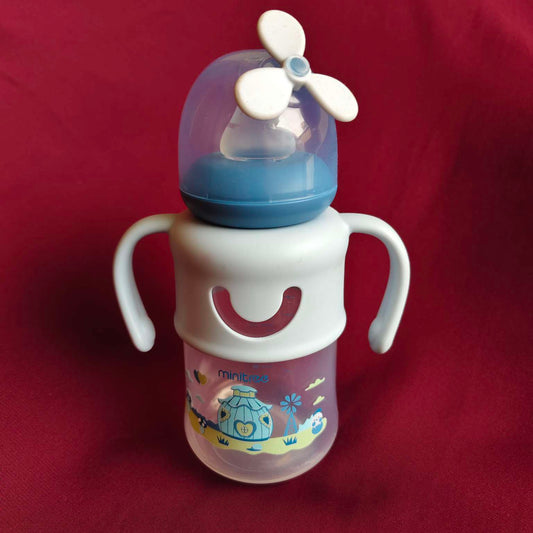 kidsessentials baby feeder wide neck blue Glass minitree 270ml GF4B