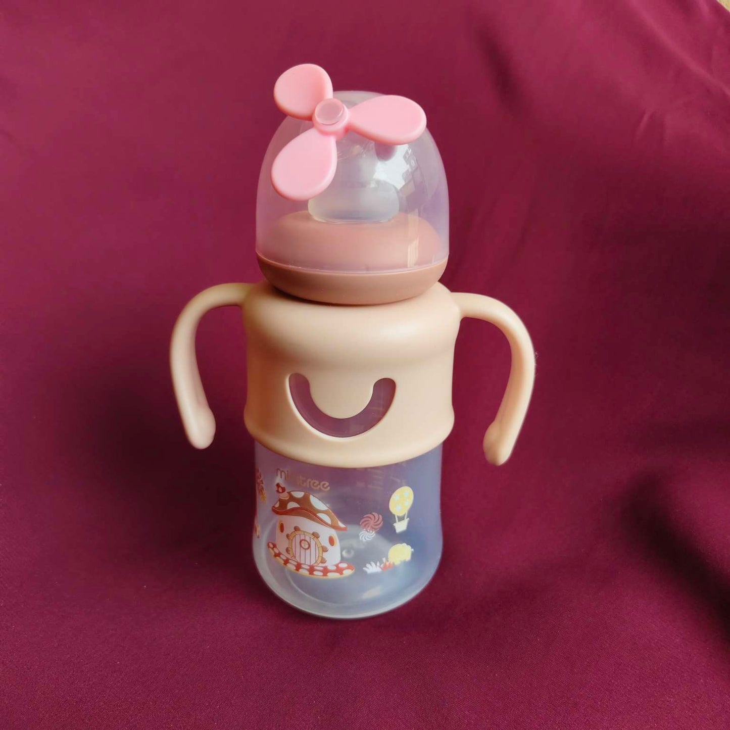 kidsessentials baby feeder wide neck light brown Glass minitree 270ml GF4B2