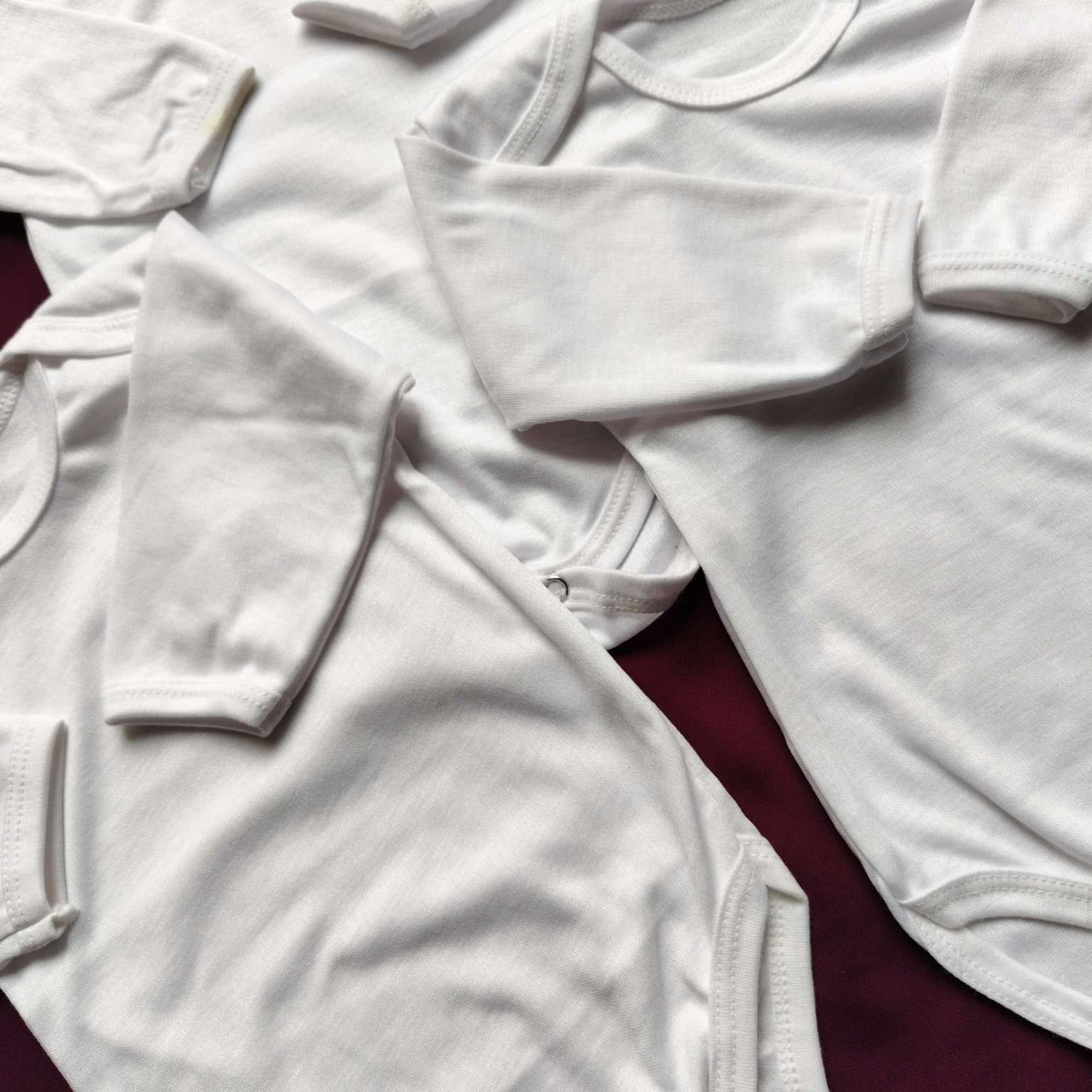 Pack of 3 Soft Cotton Baby Bodysuits – White (Small, Medium, Large)