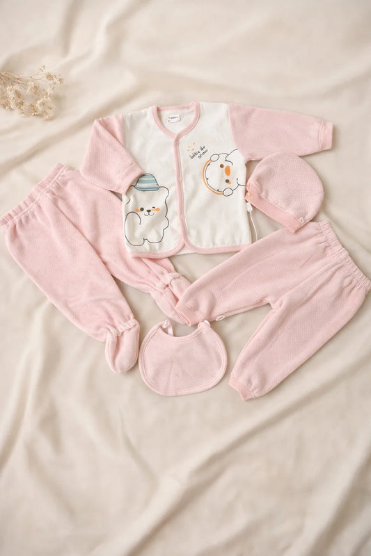 Newborn Baby 5 Piece Velvet Set