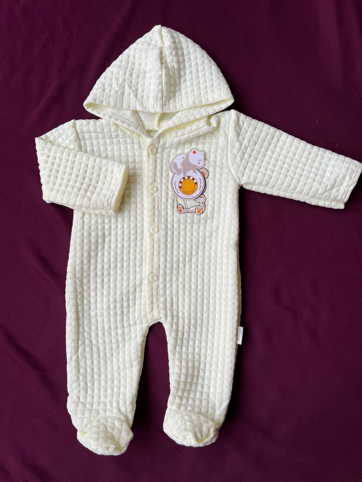 Baby Winter Romper | Soft Waffle Cotton Suit