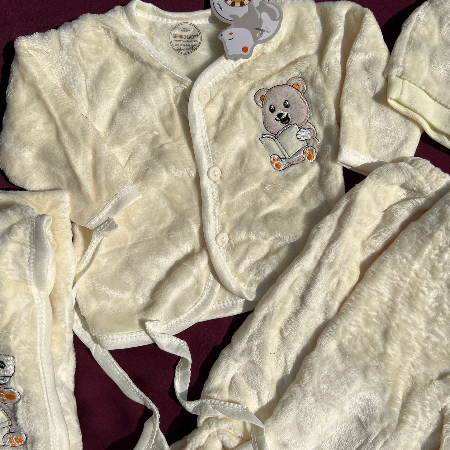 Newborn 6 Pcs Velvet Winter Set β Soft & Warm