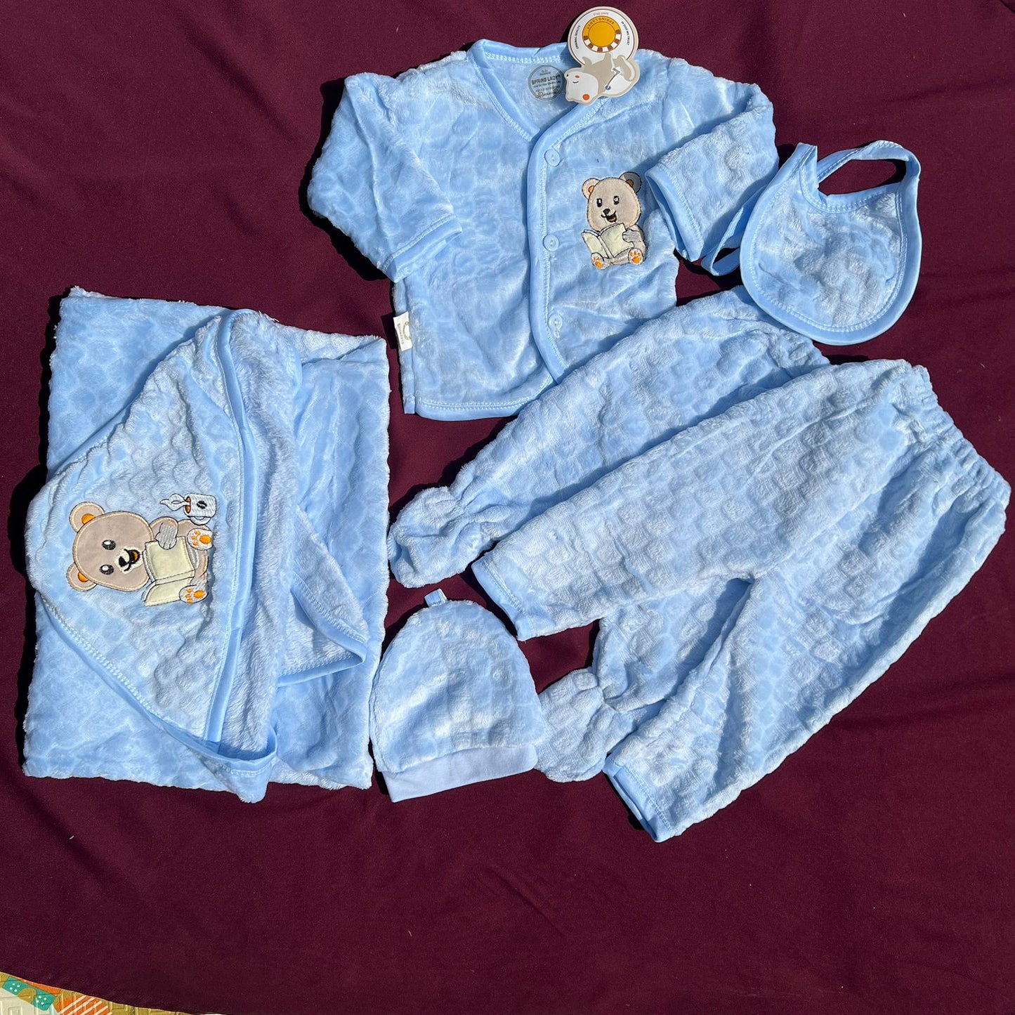 Newborn 6 Pcs Velvet Winter Set β Soft & Warm