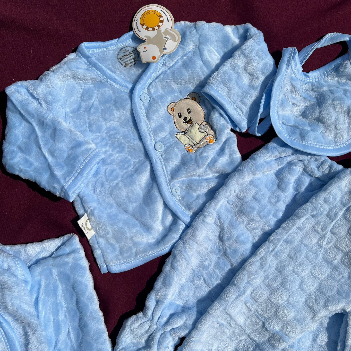 Newborn 6 Pcs Velvet Winter Set β Soft & Warm