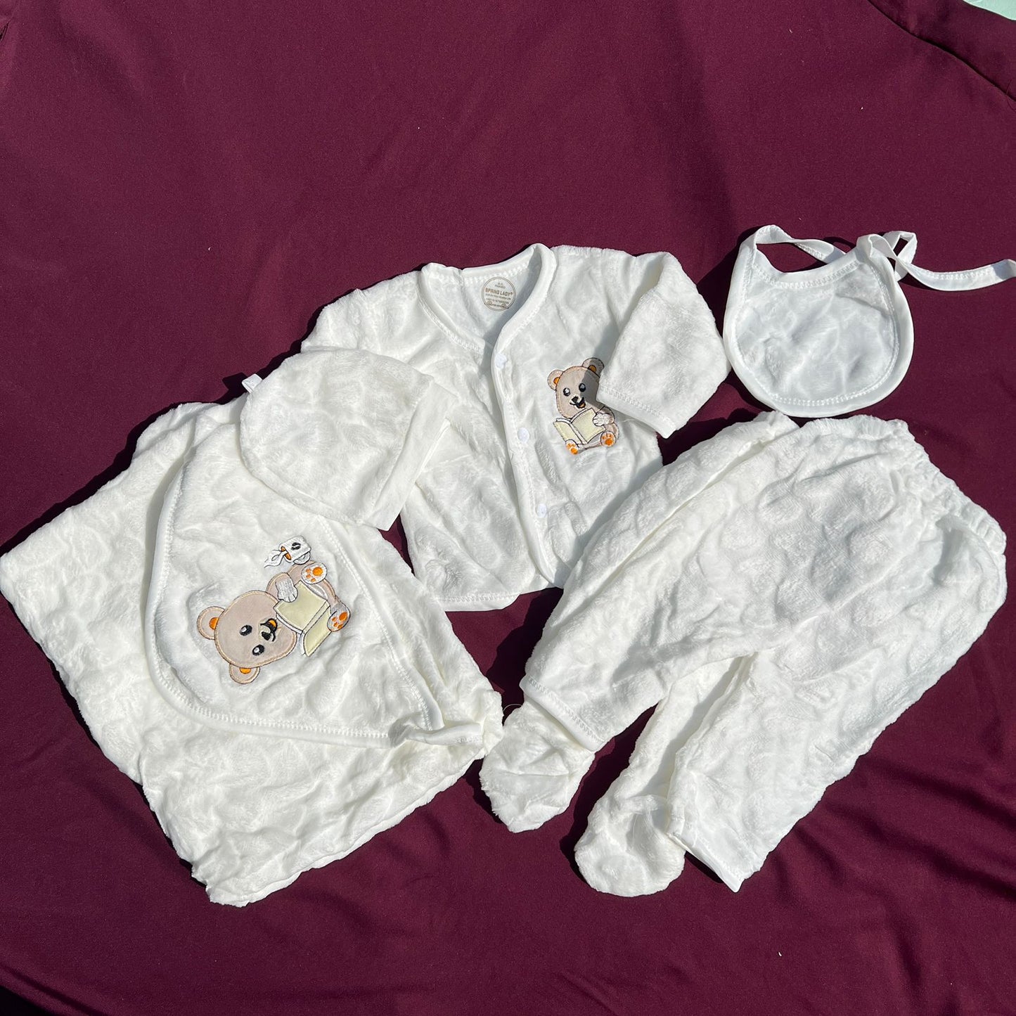 Newborn 6 Pcs Velvet Winter Set β Soft & Warm