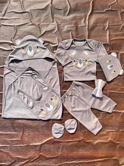 Summer 10-Pieces Newborn Baby Starter Set in 100% Cotton | Complete Baby Clothing Set