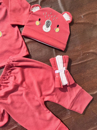 10-Pieces Newborn Baby Starter Set in Cotton | Complete Baby Clothing Set