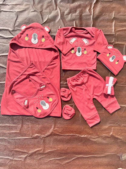 10-Pieces Newborn Baby Starter Set in Cotton | Complete Baby Clothing Set