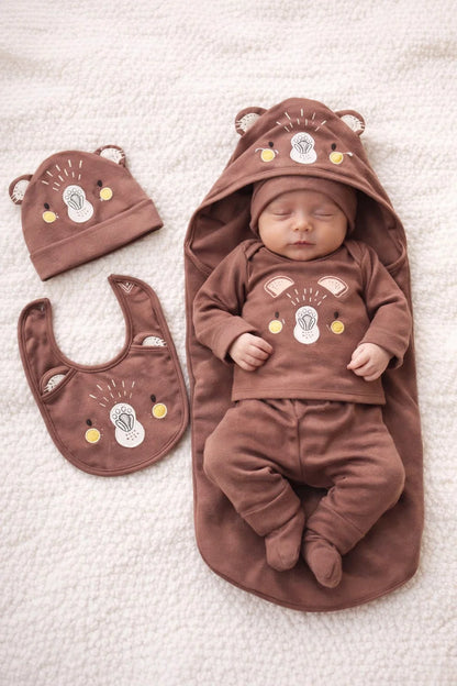 10-Pieces Newborn Baby Starter Set in Cotton | Complete Baby Clothing Set