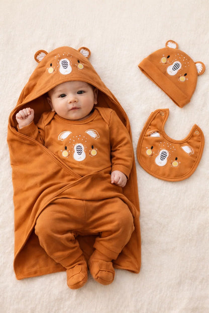 10-Pieces Newborn Baby Starter Set in Cotton | Complete Baby Clothing Set