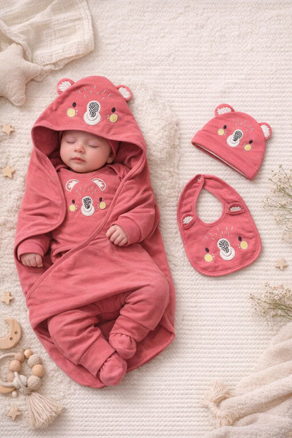 10-Pieces Newborn Baby Starter Set in Cotton | Complete Baby Clothing Set