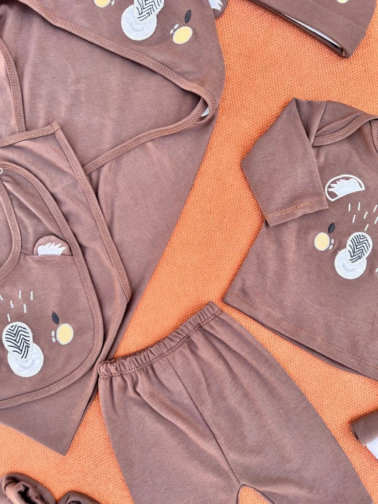10-Pieces Newborn Baby Starter Set in Cotton | Complete Baby Clothing Set