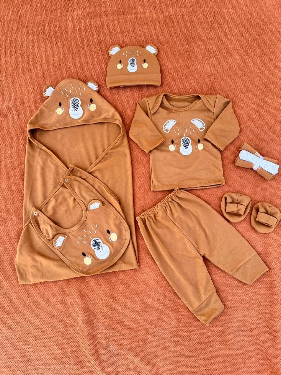 10-Pieces Newborn Baby Starter Set in Cotton | Complete Baby Clothing Set
