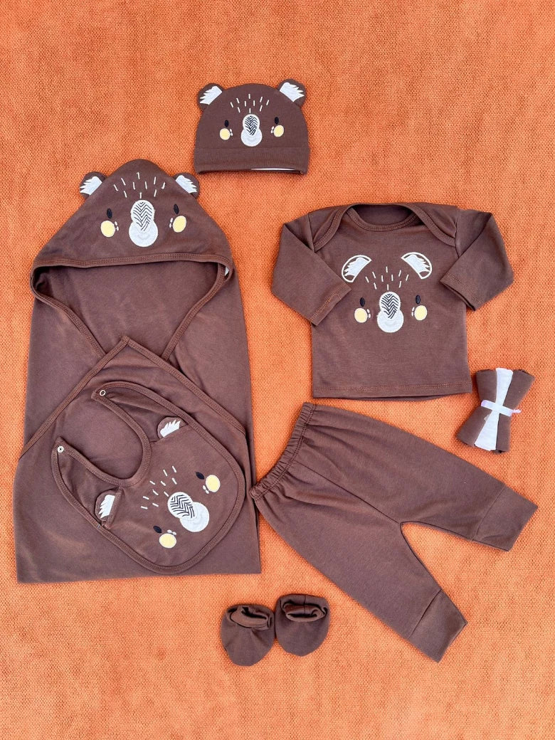 10-Pieces Newborn Baby Starter Set in Cotton | Complete Baby Clothing Set