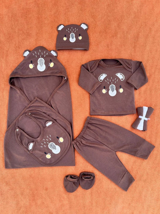 10-Pieces Newborn Baby Starter Set in Cotton | Complete Baby Clothing Set