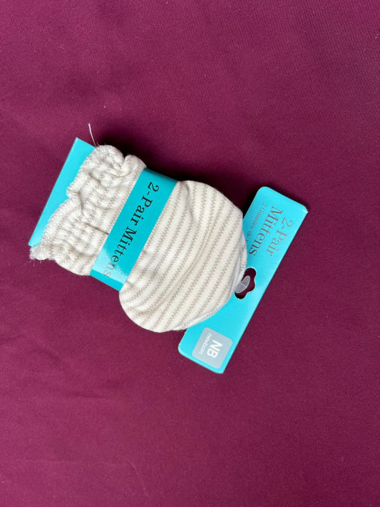 2 Pairs of Soft Cotton Mittens — Gentle Comfort for Tiny Hands