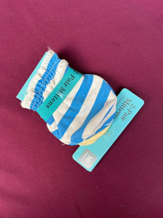 2 Pairs of Soft Cotton Mittens — Gentle Comfort for Tiny Hands