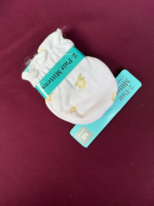 2 Pairs of Soft Cotton Mittens — Gentle Comfort for Tiny Hands