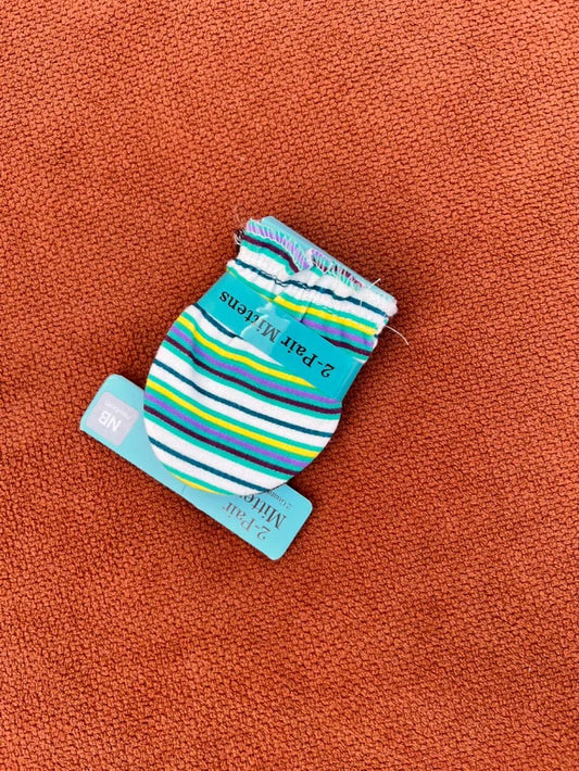 2 Pairs of Soft Cotton Mittens — Gentle Comfort for Tiny Hands