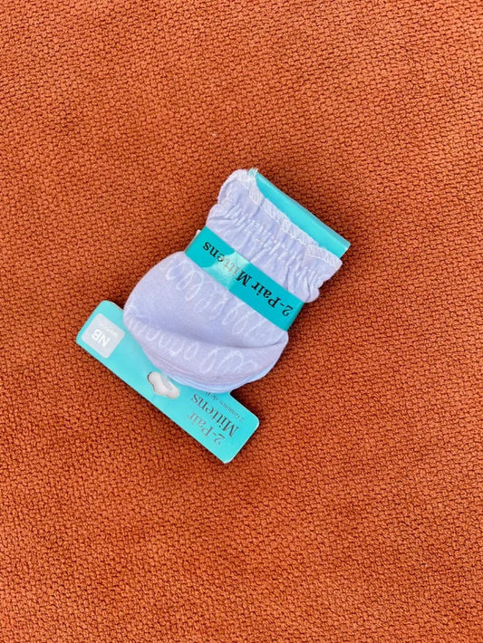 2 Pairs of Soft Cotton Mittens