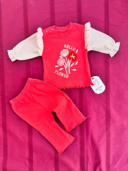 2 Pcs Newborn Summer Waffle Outfit – Soft & Breathable