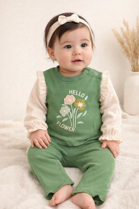 2 Pcs Newborn Summer Waffle Outfit – Soft & Breathable