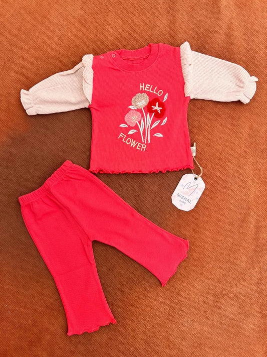 2 Pcs Newborn Summer Waffle Outfit – Soft & Breathable
