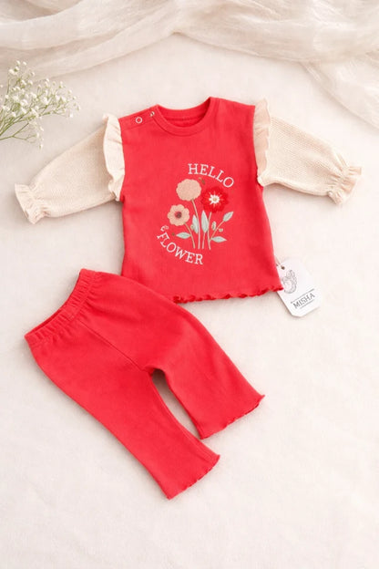 2 Pcs Newborn Summer Waffle Outfit – Soft & Breathable