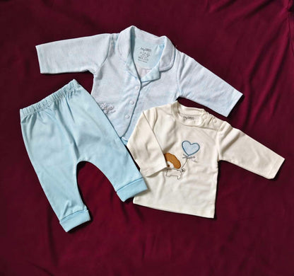3-Pieces Baby Set with coat for 0-3 months