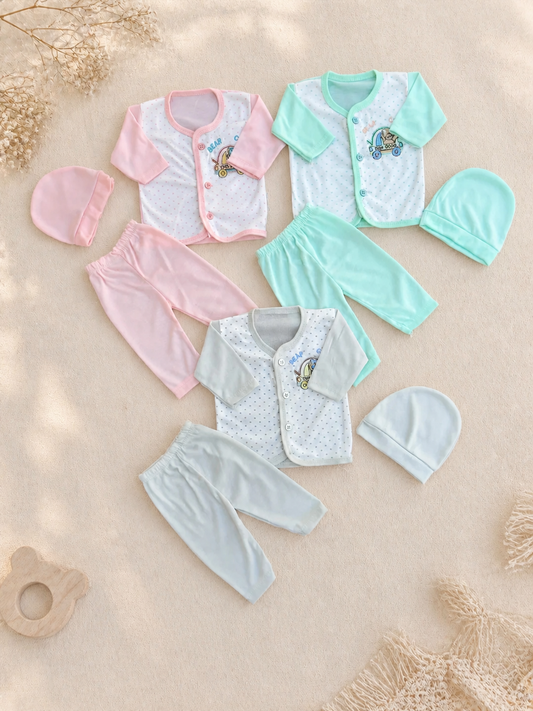 Soft Summer Pack of 3 Dresses for Newborn