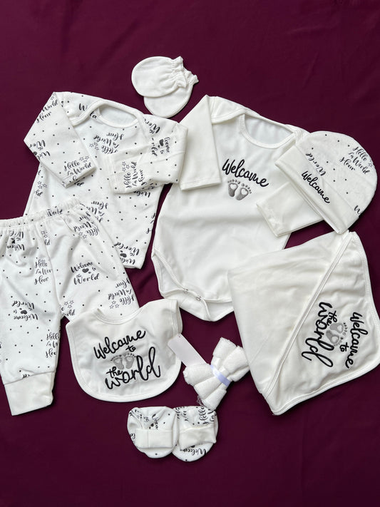 Welcome to the World – Premium 12-Piece Winter Newborn Set | Ultra Soft, Warm & Gift Ready | Kids Essentials®
