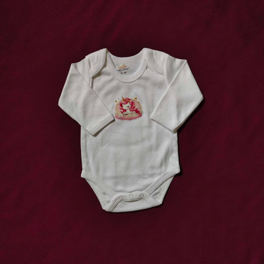 Baby BodySuit White and pink