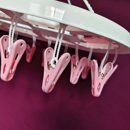 Baby Clothes Drying Hanger with Clips – Portable Hanging Rack for Newborn Essentials