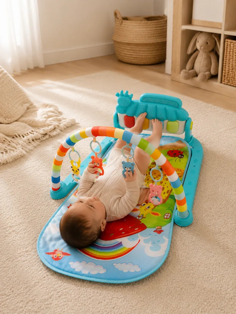 Baby Pedal Piano Play Mat with Activity Gym