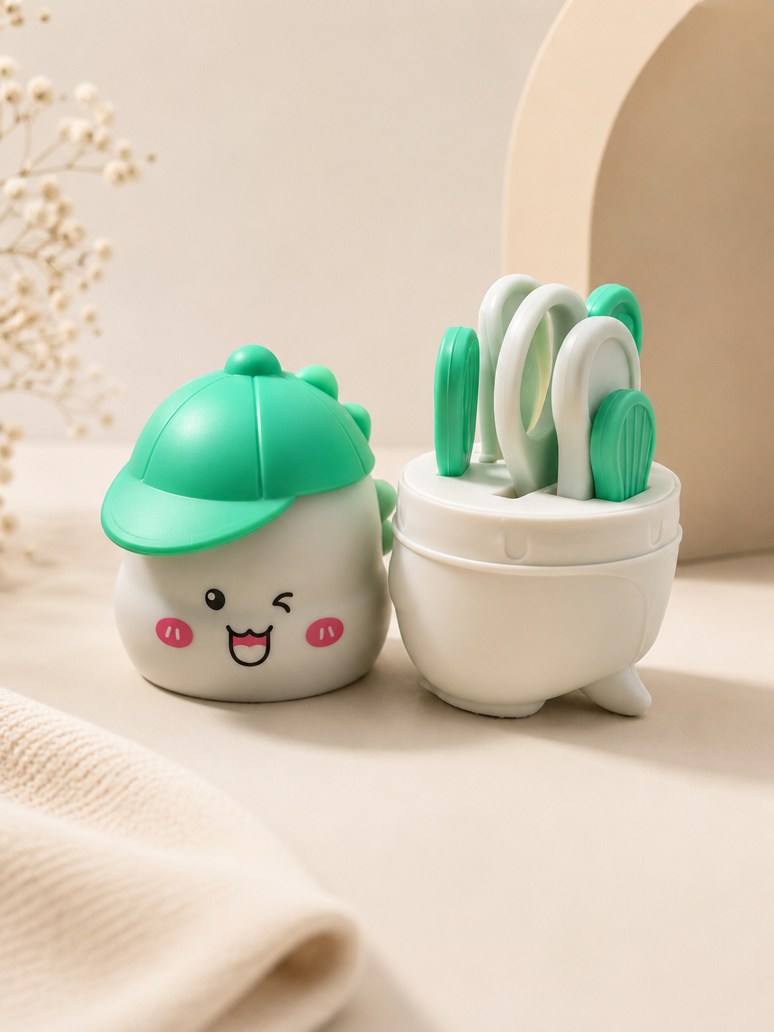 Baby Grooming Kit for Newborns – Cute Dinosaur Nail Care Set