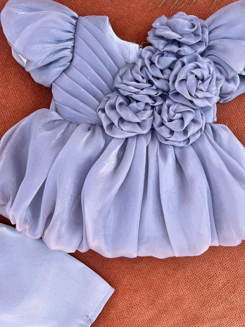 Baby Girl Festival Dress with Trouser – Floral Outfit