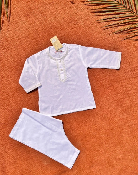 Baby Kurta Pajama Set – Soft Cotton with Embroidery