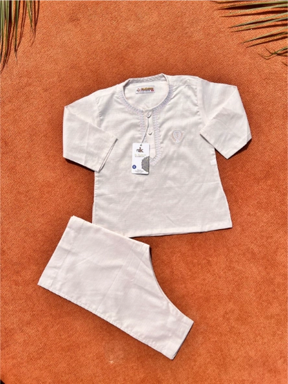 Baby Kurta Pajama Set – Soft Cotton with Embroidery