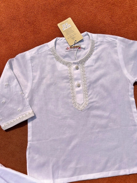 Baby Kurta Pajama Set – Soft Cotton with Embroidery