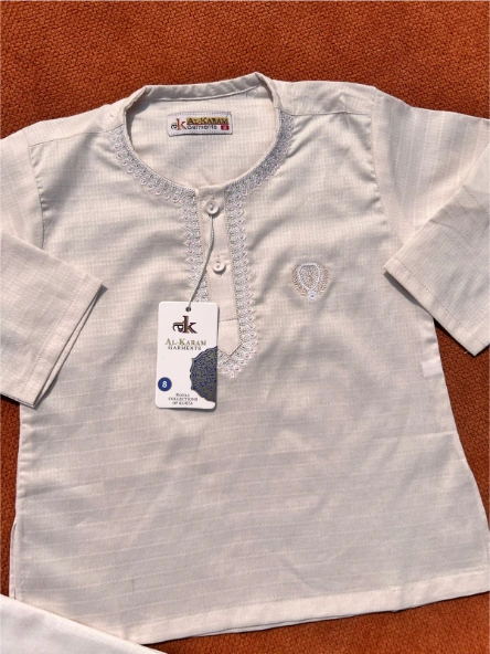 Baby Kurta Pajama Set – Soft Cotton with Embroidery