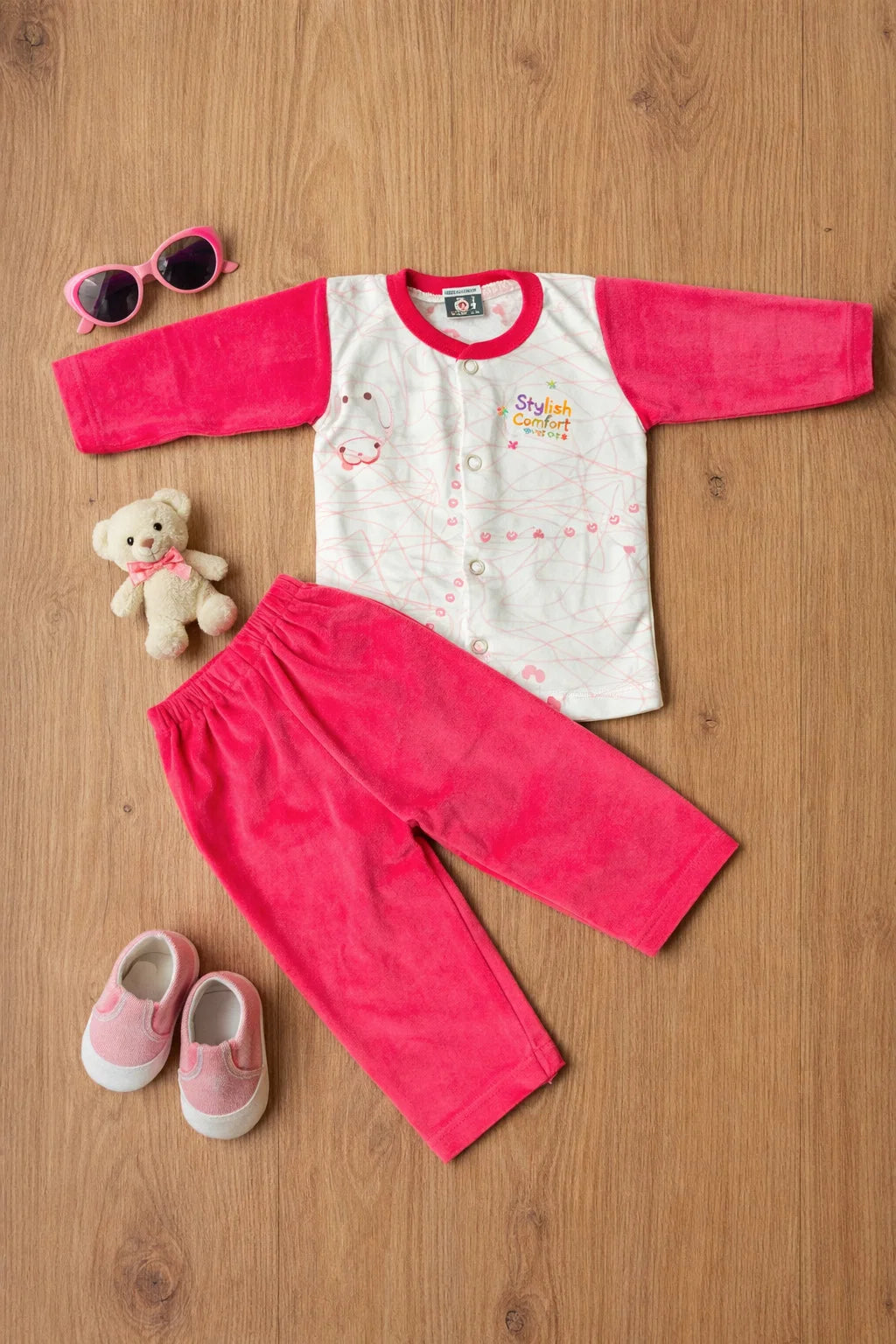 Baby 2 Piece Winter Velvet Set – Soft & Cozy