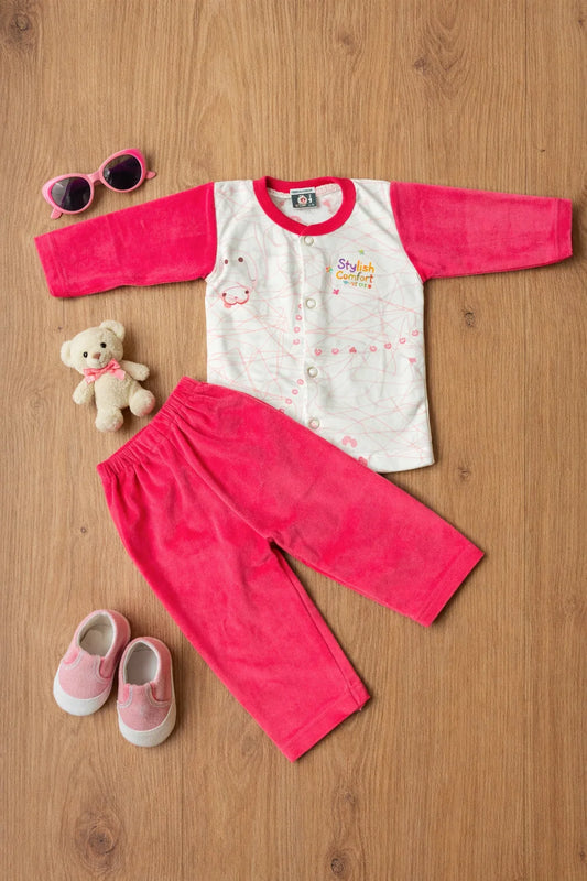 Baby 2 Piece Winter Velvet Set – Soft & Cozy