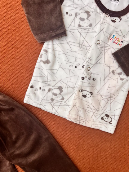 Baby 2 Piece Winter Velvet Set – Soft & Cozy