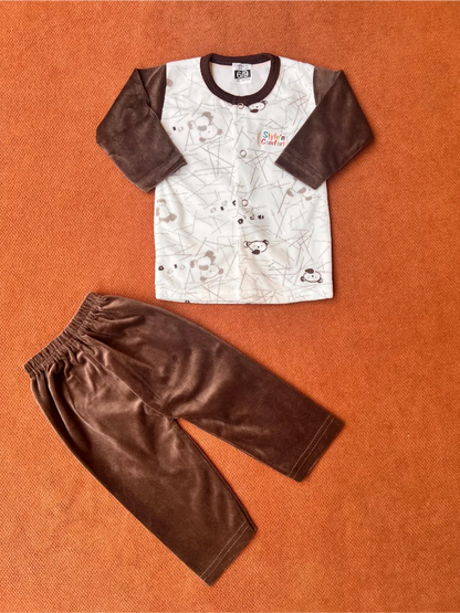 Baby 2 Piece Winter Velvet Set – Soft & Cozy