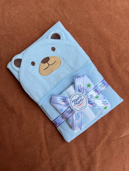 Baby Bath Towel with 5 Face Towels