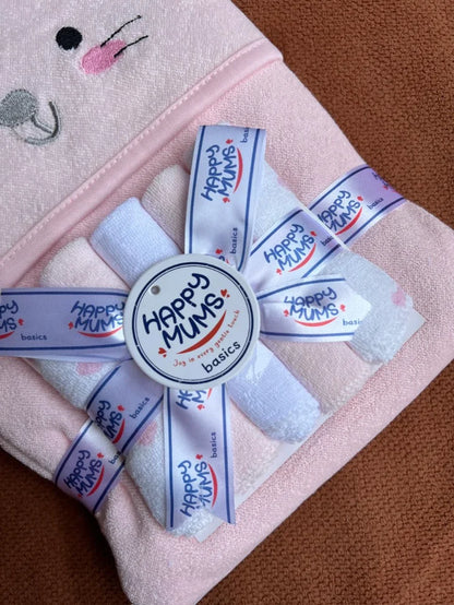 Baby Bath Towel with 5 Face Towels