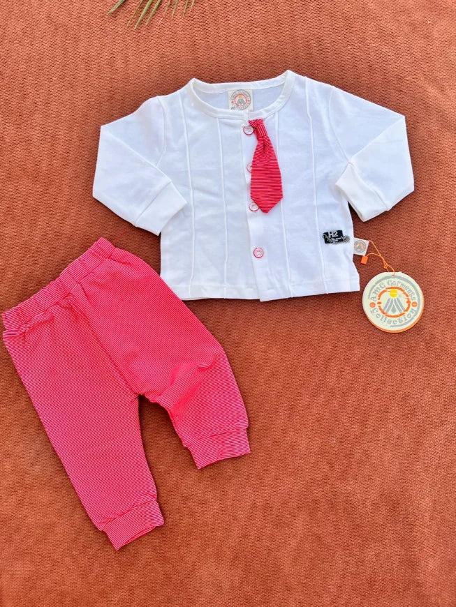 Baby Boys Summer Cotton Shirt & Trouser Set – Soft & Comfortable Outfit