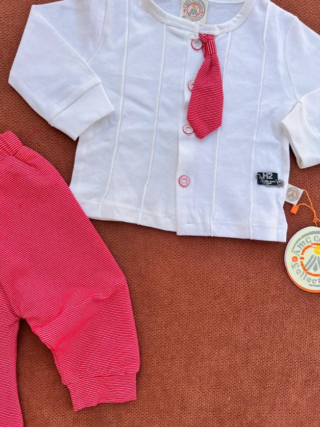 Baby Boys Summer Cotton Shirt & Trouser Set – Soft & Comfortable Outfit