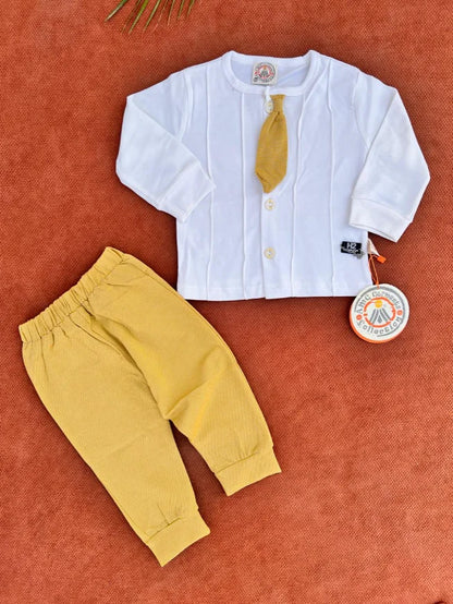 Baby Boys Summer Cotton Shirt & Trouser Set – Soft & Comfortable Outfit